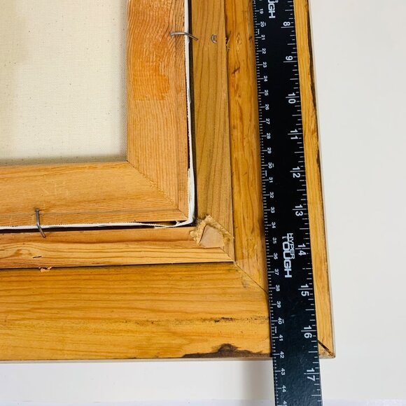 Hollywood Regency Original Floral Oil Painting Ornate Golden Wood Frame Signed - Picture 6 of 10